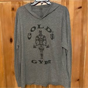 Gold’s Gym Long Sleeve Hooded Shirt XL
